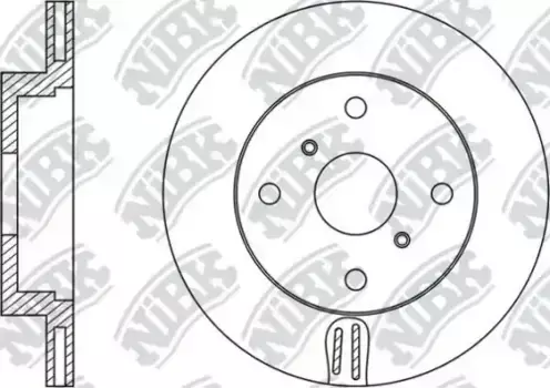 Тормозной диск NIBK RN1483 вентилируемый передняя ось