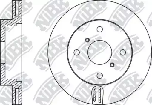 Тормозной диск NIBK RN1484 вентилируемый передняя ось
