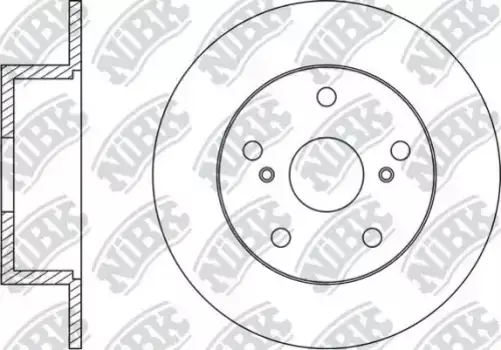 Тормозной диск NIBK RN1487 полный задняя ось