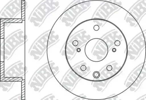 Тормозной диск NIBK RN1489 полный задняя ось