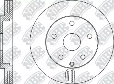 Тормозной диск NIBK RN1492 вентилируемый передняя ось