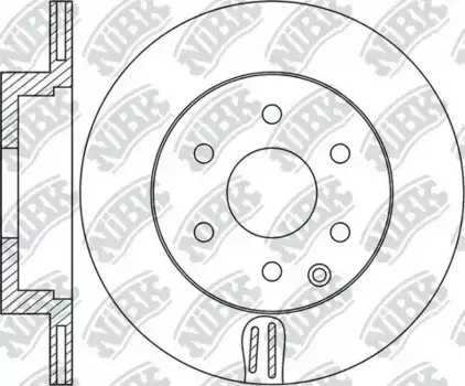 Тормозной диск NIBK RN1495 вентилируемый задняя ось