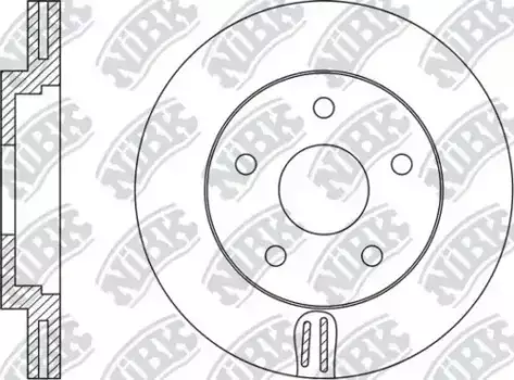 Тормозной диск NIBK RN1520 вентилируемый передняя ось