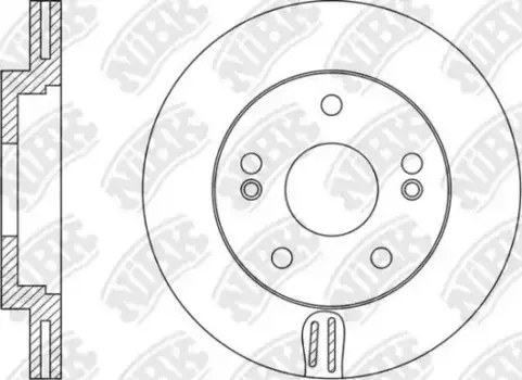 Тормозной диск NIBK RN1548 вентилируемый передняя ось