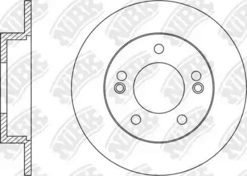 Тормозной диск NIBK RN1549 полный задняя ось