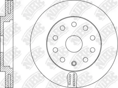Тормозной диск NIBK RN1554 вентилируемый передняя ось