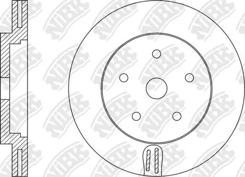 Тормозной диск NIBK RN1557 вентилируемый передняя ось