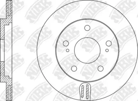 Тормозной диск NIBK RN1574 вентилируемый передняя ось