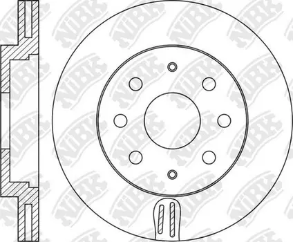 Тормозной диск NIBK RN1592 вентилируемый передняя ось