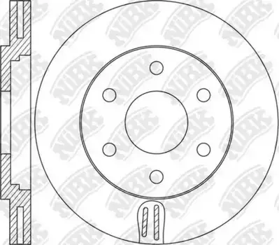 Тормозной диск NIBK RN1615 вентилируемый передняя ось