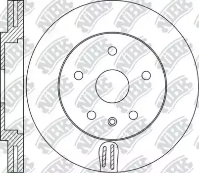 Тормозной диск NIBK RN1673 вентилируемый передняя ось
