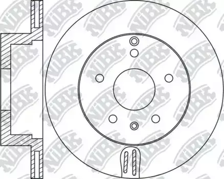 Тормозной диск NIBK RN1677 вентилируемый задняя ось