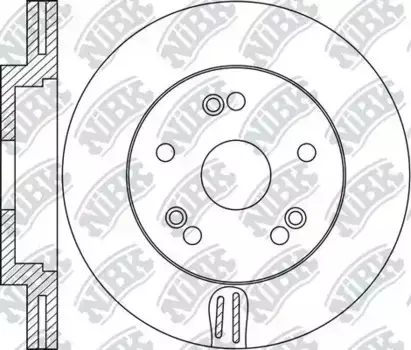 Тормозной диск NIBK RN1711 вентилируемый передняя ось