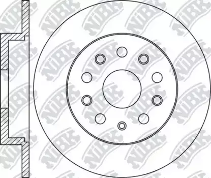 Тормозной диск NIBK RN1735 полный задняя ось
