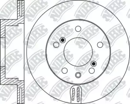 Тормозной диск NIBK RN1749 вентилируемый задняя ось