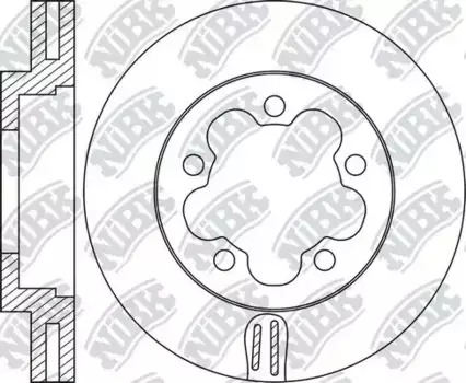 Тормозной диск NIBK RN1752 вентилируемый передняя ось