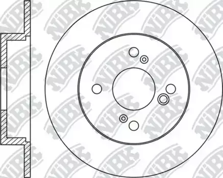 Тормозной диск NIBK RN1955 полный задняя ось