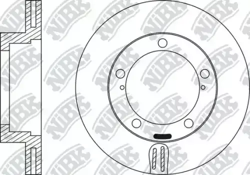 Тормозной диск NIBK RN22002 вентилируемый передняя ось