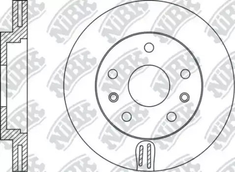 Тормозной диск NIBK RN43007 вентилируемый передняя ось