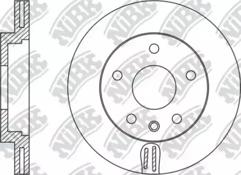 Тормозной диск NIBK RN43008 вентилируемый передняя ось