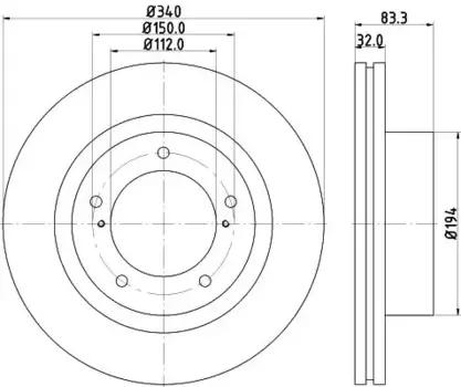 Тормозной диск NISSHINBO ND1051K