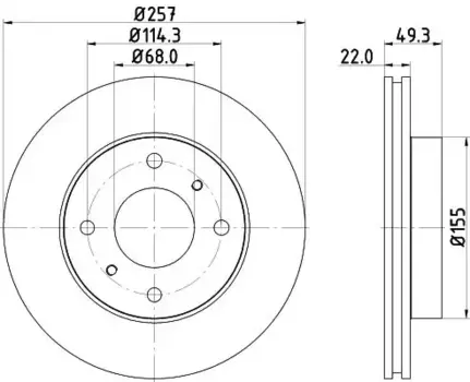 Тормозной диск NISSHINBO ND2011K