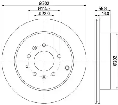 Тормозной диск NISSHINBO ND5026K вентилируемый задняя ось