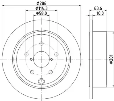Тормозной диск NISSHINBO ND7012K полный задняя ось
