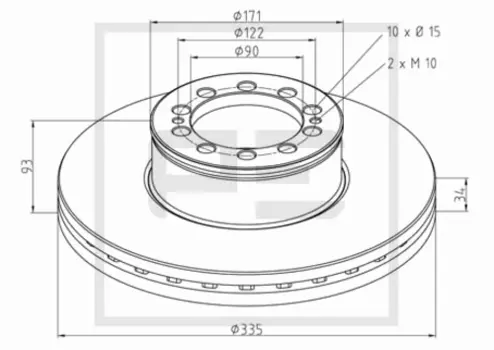Тормозной диск PE 036.126-00A