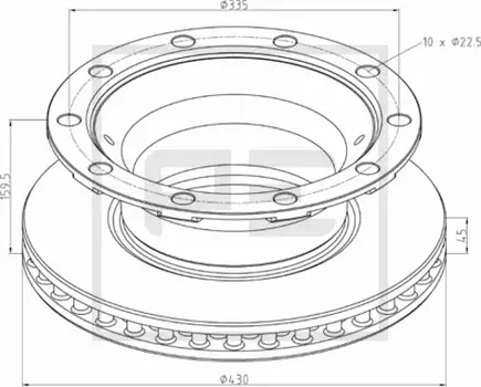 Тормозной диск PE 046.384-00A