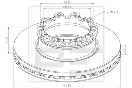 Тормозной диск PE 066.803-00A