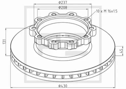 Тормозной диск PE 126.100-00A