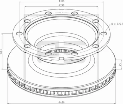 Тормозной диск PE 296.000-00A