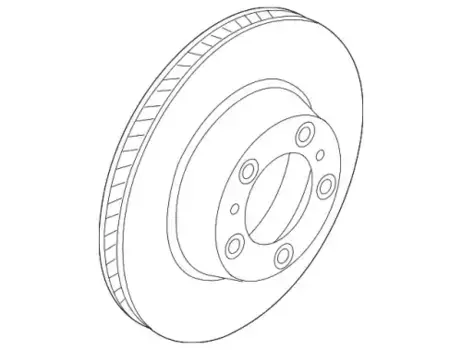 Тормозной диск PORSCHE 9J1615301A