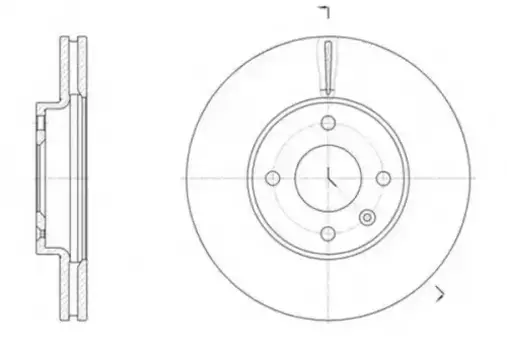 Тормозной диск REMSA 61456.10 вентилируемый передняя ось