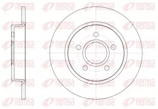 Тормозной диск REMSA 61503.00 полный задняя ось