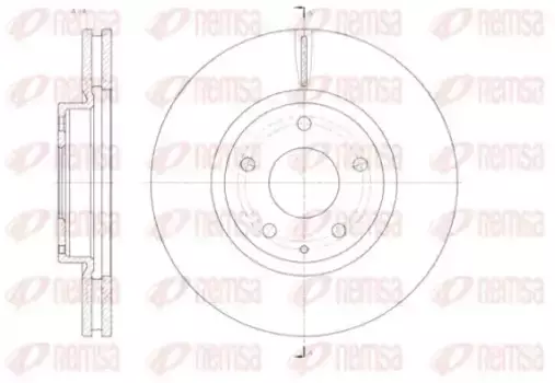 Тормозной диск REMSA 61520.10 вентилируемый передняя ось