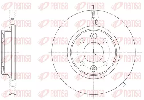 Тормозной диск REMSA 61535.10 вентилируемый передняя ось