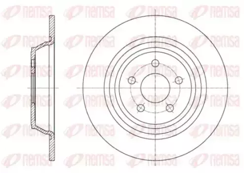 Тормозной диск REMSA 61604.00 полный задняя ось