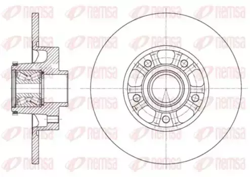 Тормозной диск REMSA 61626.20 полный задняя ось