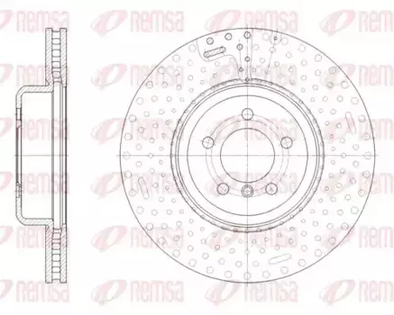 Тормозной диск REMSA 61651.10 вентилируемый передняя ось