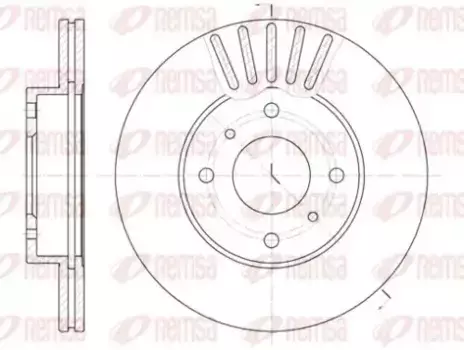 Тормозной диск REMSA 6179.10 вентилируемый передняя ось