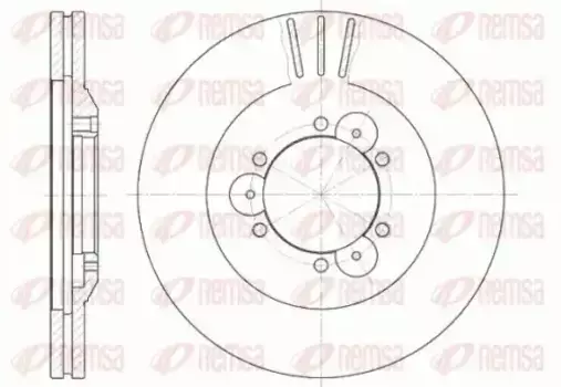 Тормозной диск REMSA 6560.10 вентилируемый передняя ось