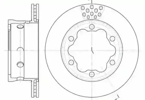 Тормозной диск REMSA 6623.10 вентилируемый задняя ось