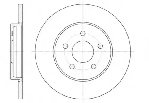 Тормозной диск REMSA 6661.00 полный задняя ось