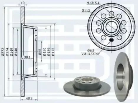 Тормозной диск STARKE 173-939