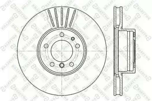 Тормозной диск STELLOX 6020-1532V-SX вентилируемый передняя ось