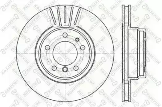 Тормозной диск STELLOX 6020-1534V-SX вентилируемый передняя ось