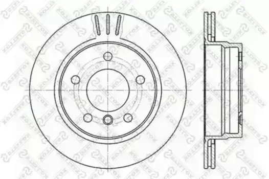 Тормозной диск STELLOX 6020-1535V-SX вентилируемый задняя ось