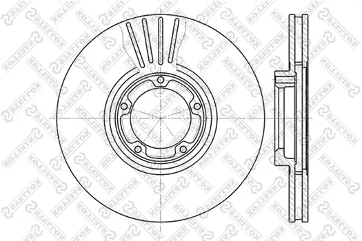 Тормозной диск STELLOX 6020-2531V-SX вентилируемый передняя ось